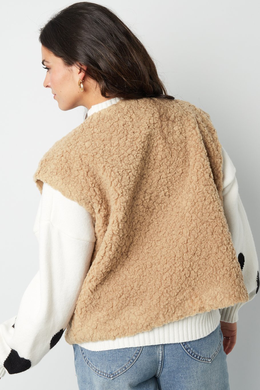 Gilet Fluffy Teddy - bianco sporco Immagine11
